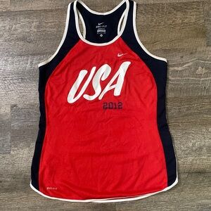 USA OLYMPICS 2012 Tank Top Women’s Small NIKE DRI FIT Track & Field Uniform RARE